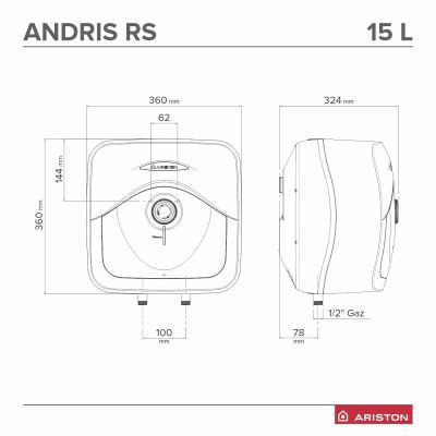 ARISTON BOILER Electric RS 15L ANDRIS