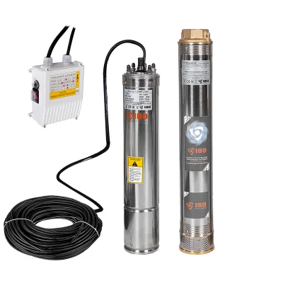 Pompa submersibila IBO 4SDM 6-10, 1.5kW, debit 162l/min, H74m, 2, 20m cablu, rezistenta sporita la nisip