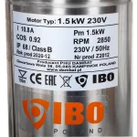 Pompa submersibila IBO 4SDM 6-10, 1.5kW, debit 162l/min, H74m, 2, 20m cablu, rezistenta sporita la nisip - imagine 6