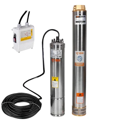 Pompa submersibila IBO 4SDM7-12, 1.5kW, debit 180l/min, H76m, 2, 20m cablu, rezistenta sporita la nisip