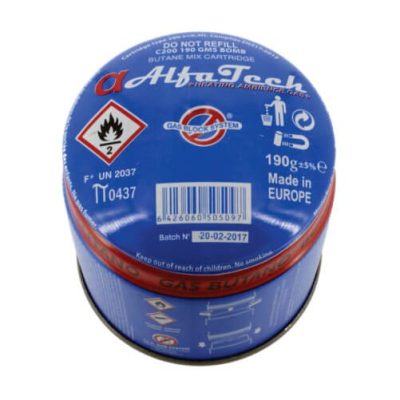 Butelie gaz 190gr cu valva Alfatech