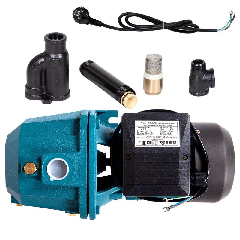 DP370IBO_4 POMPA+MOTOR-IBO-1.1Kw, 35l/min, Vas24L,H=23m+Ejector DP370 - imagine 1