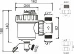 Filtru anti-magnetita AlfaKal -1”, magnet 11000Gauss + dozarea preparatelor de curățare și a inhibitorilor - imagine 3