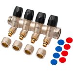 Distribuitor modular, in unghi, MTXGOLD 3/4″, 2 cai, cu eurocon 16 mm x 1/2″