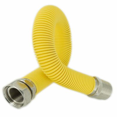 Racord Gaz 3/4 50-100 MF Extensibil din INOX cu Protectie Galbena cu piulite din INOX MTXINOX
