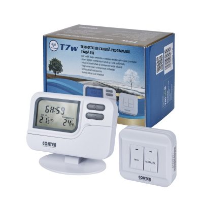 T7W Termostat Digital fara FIR Programabil 7 zile pe Fir CONTER