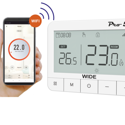 Pro 5RF WIDE Termostat Digital fara Fir cu WI-Fi Internet APP. ALFATECH