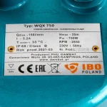 Pompa apa murdara curata IBO, 750W, 150 l/min, H35m, rezistenta nisip - imagine 3