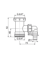 Adaptor 6/4″ cu legatura masina de spalat, AlcaPLAST - imagine 2