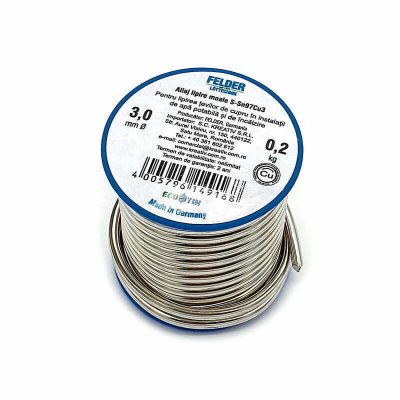 Aliaj de lipire moale 200 gr, Felder Cu Rotin 3 S-Sn97Cu3