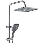 Coloana de dus BROCCA, 4 functii, Montare rapida, Jet reglabil, Presiune ridicata, Para de dus, Dus fix cu functie ploaie, Functie bideu, Alb mat - imagine 2