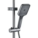 Coloana de dus BROCCA, 4 functii, Montare rapida, Jet reglabil, Presiune ridicata, Para de dus, Dus fix cu functie ploaie, Functie bideu, Alb mat - imagine 3