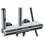 Coloana de dus BROCCA, 4 functii, Montare rapida, Jet reglabil, Presiune ridicata, Para de dus, Dus fix cu functie ploaie, Functie bideu, Alb mat - imagine 7