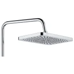 Coloana de dus BROCCA, 4 functii, Usor de montat, Presiune ridicata, Jet reglabil, Materiale premium, Dus fix cu functie ploaie, Functie bideu, Argintiu - imagine 4