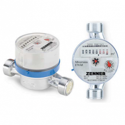 Contor apartament apa rece monojet, Zenner ETK-M, R80, DN15