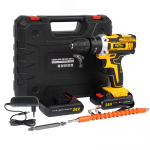 Masina de gaurit si insurubat cu 2 acumulatori Mustang cu percutie, 26 V, 10 mm, cutie transport
