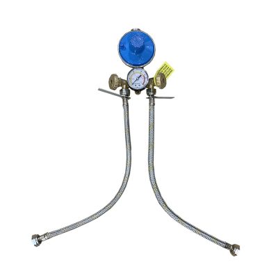 Kit Minicentralina cu regulator GPL butan propan 10 kg/h, pentru 2 butelii, racord 50cm, TECNOGAS