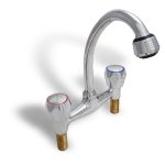 Baterie Stativă cu Pipă Rotativă, Compozit Metal, Crom, KORMAN - imagine 4