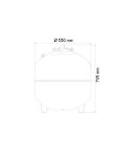 Vas Expansiune Vertical 150l cu suport Termic / Hidrofor AQUASYSTEMS - imagine 4