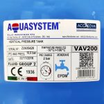 VAS EXPANSIUNE VERT.200L Hidrofor max.10 bari AQUASYSTEMS - imagine 8